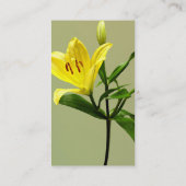 Eine gelbe Lilie Visitenkarte (Rückseite)