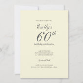 Eine gelbe Rose 60. Geburtstagsparty Einladung (Vorderseite)