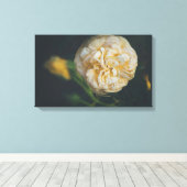 Eine gelbe Rose Leinwanddruck (Insitu (Holzboden))