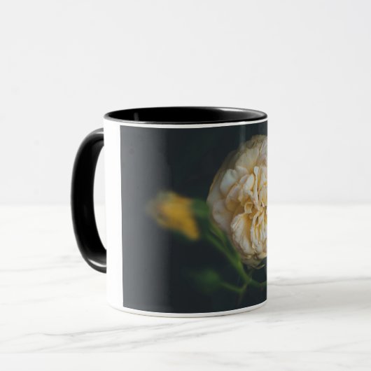 Eine gelbe Rose Tasse (Vorderseite Links)