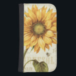 Eine gelbe Sonnenblume Samsung S4 Geldbeutel Hülle<br><div class="desc">© Lisa-Rechnungsprüfung/wildes Apple.  Eine gelbe Sonnenblume umgeben durch Bienen. Das Bild hat einen elfenbeinfarbenen Hintergrund mit dem Text,  der auf es geschrieben wird.</div>