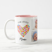 Eine geliebte Meme Vier FotoCollage Zweifarbige Tasse (Links)