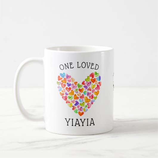 Eine geliebte YiaYia-Tasse Kaffeetasse (Links)