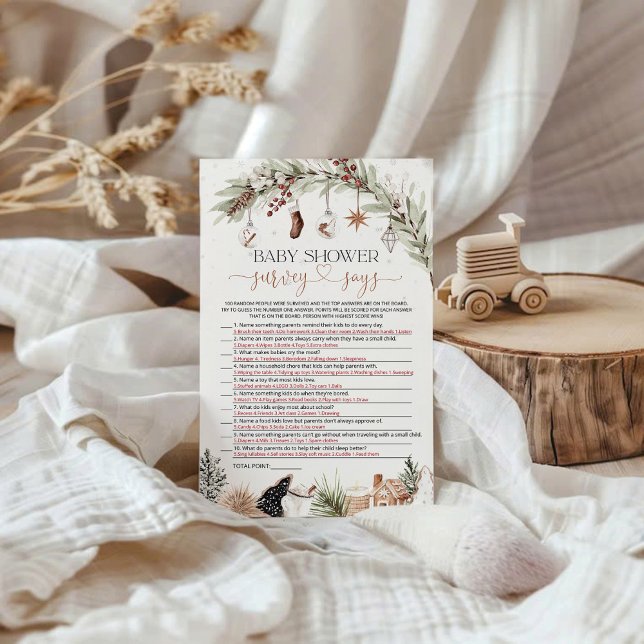 Eine gemütliche Babydusche-Umfrage zeigt die Spiel (Von Creator hochgeladen)