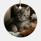Eine gemütliche Ecke Tabby Kitten Keramik Ornament (Hinten)