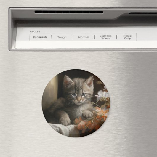 Eine gemütliche Ecke Tabby Kitten Magnet (In Situ (Geschirrspüler))