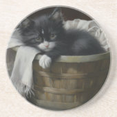 Eine gemütliche Kätzchen Getränkeuntersetzer (Vorne)