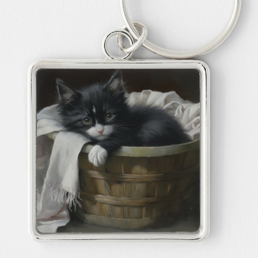 Eine gemütliche Kätzchen Schlüsselanhänger (Vorne)