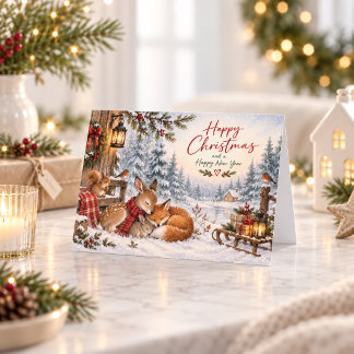 Eine gemütliche Weihnachtsgrüße Karte