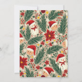 Eine gemütliche Weihnachtsgrüßkarte Einladung (Rückseite)