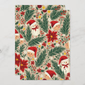 Eine gemütliche Weihnachtsgrüßkarte Einladung (Vorne/Hinten)