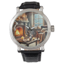 Eine gemütliche Winterlandschaft am Kamin