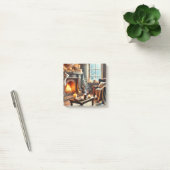 Eine gemütliche Winterlandschaft am Kamin Post-it Klebezettel (Büro)