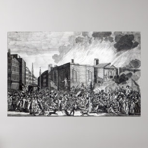 Eine genaue Darstellung des Brennens Poster