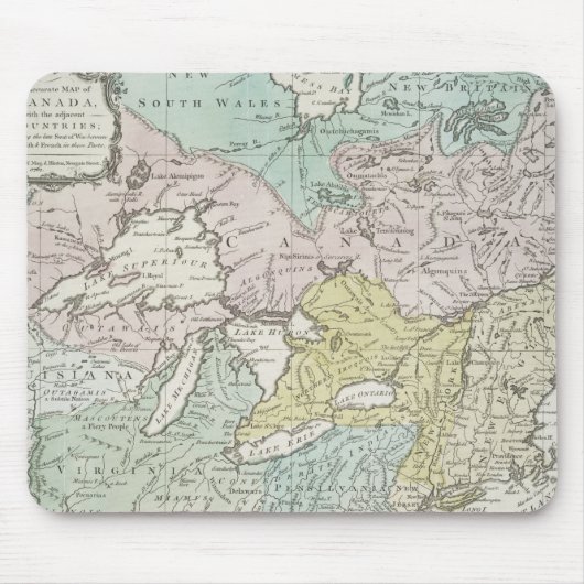Eine genaue Karte von Kanada, 1761 Mousepad (Vorne)