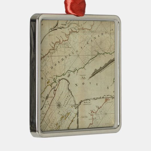 Eine genaue Übersicht über den Fluss St Lawrence Silbernes Ornament (Rechts)