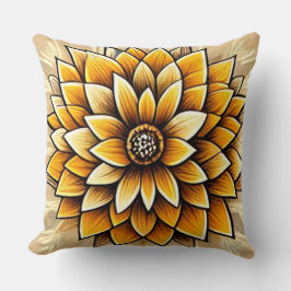 Eine geometrische Blume mit mehreren Ebenen von Pe Kissen