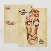 Eine geplagte Seele Postkarte (Vorne/Hinten)