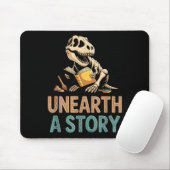 Eine Geschichte ans Licht bringen T-Rex liest ein  Mousepad (Mit Mouse)