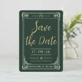 Eine Geschichte der Drachen-Liebe Save the Date Einladung (Stehend Vorderseite)