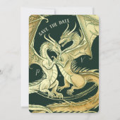 Eine Geschichte der Drachen-Liebe Save the Date Einladung (Rückseite)