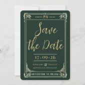 Eine Geschichte der Drachen-Liebe Save the Date Einladung (Vorderseite)