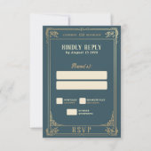 Eine Geschichte der Liebe des Drachen | Tarot Wedd RSVP Karte (Vorderseite)