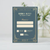 Eine Geschichte der Liebe des Drachen | Tarot Wedd RSVP Karte (Stehend Vorderseite)