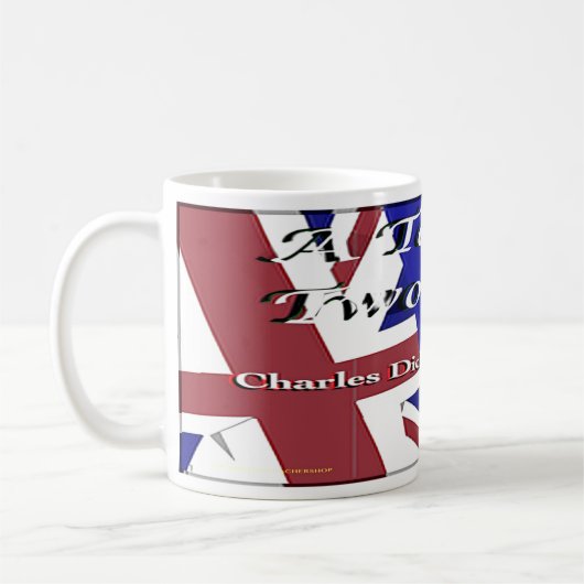 Eine Geschichte des Textes mit zwei Städten Kaffeetasse (Links)