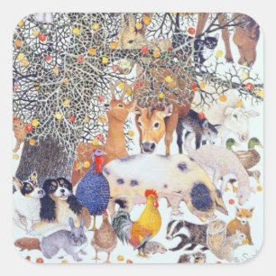 Eine geschmackvolle Leckerei Quadratischer Aufkleber