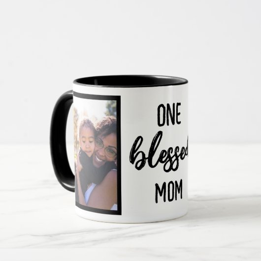 Eine gesegnete Mama | Kundenspezifisches Foto des  Tasse (Vorderseite Links)