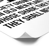 Eine Gesellschaft wird großartig, wenn alte Männer Poster (Ecke)