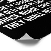 Eine Gesellschaft wird großartig, wenn alte Männer Poster (Ecke)