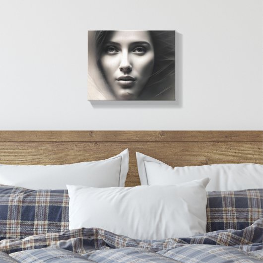 Eine Gesichtskizze Leinwanddruck (Insitu (Schlafzimmer))