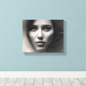 Eine Gesichtskizze Leinwanddruck (Insitu (Holzboden))