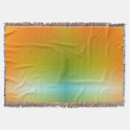 Eine gewebte Decke mit einem Farbverlaufdesign 