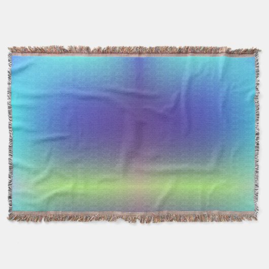 Eine gewebte farbenfrohe Decke mit Farbverlauf und (Vorderseite)