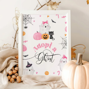Eine Ghost Halloween Geburtstagsparty adoptiert Poster