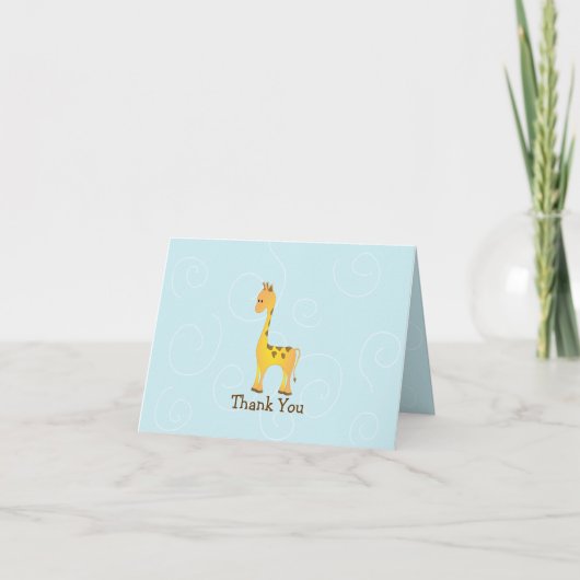 Eine Giraffe hat Arten Dankeskarte (Vorderseite)