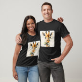 Eine Giraffe mit Fliege Mode Modisch Anima T-Shirt (Unisex)