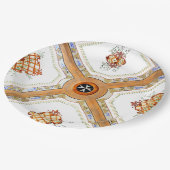 Eine Glasdecke. Pappteller (Schrägansicht)