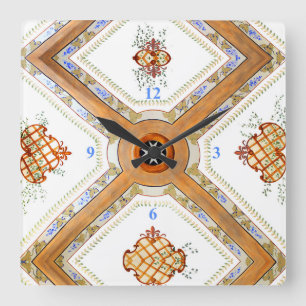 Eine gläserne Decke Quadratische Wanduhr