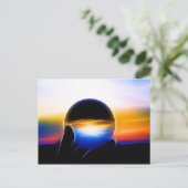 Eine gläserne Kugel im Neonstil Postkarte (Stehend Vorderseite)