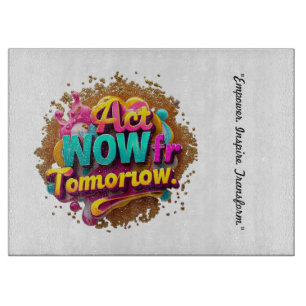 "Eine gläserne Zukunft fängt hier an" Schneidebrett