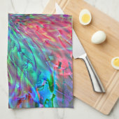 Eine glatte Spirale in sich überlappenden, schauta Geschirrtuch (Viertel Falte)