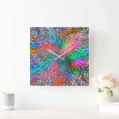 Eine glatte Spirale in sich überlappenden, schauta Quadratische Wanduhr (Zuhause)