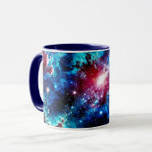 Eine glitzernde Sterngalaxie. Tasse (Vorderseite Links)