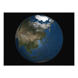 Eine globale Ansicht über Asien mit arktischem Fotodruck