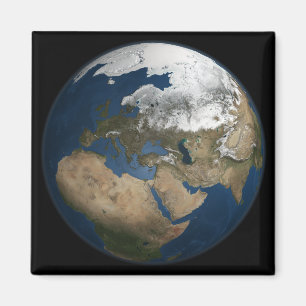 Eine globale Ansicht über Europa und Skandinavien Magnet