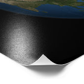 Eine globale Sicht auf Asien mit arktischem Meerei Fotodruck (Ecke)